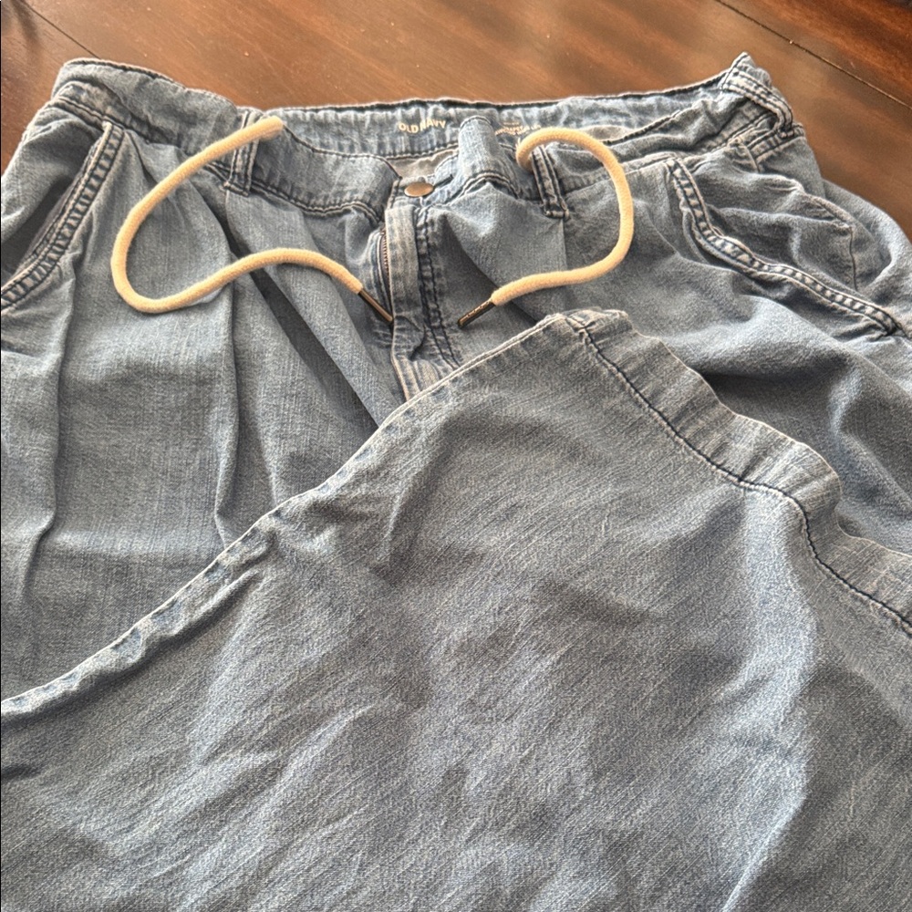 Woman’s plus wide leg jeans